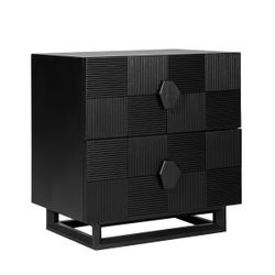 Alton Bedside Table - Large Black