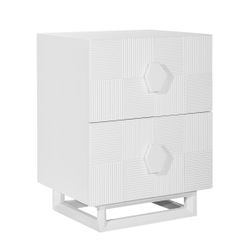 Alton Bedside Table - Small White