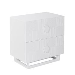 Alton Bedside Table - Large White