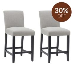 Christie Kitchen Stool Set of 2 -Taupe