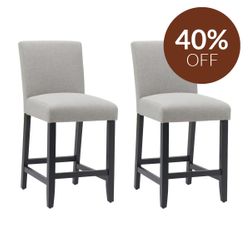 Christie Kitchen Stool Set of 2 -Taupe
