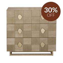 Alton 3 Drawer Chest - Antique Gold