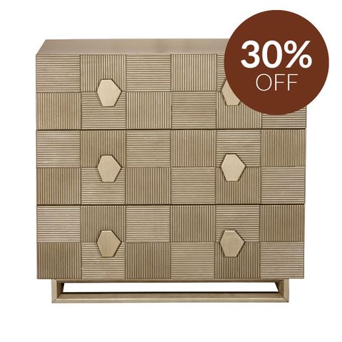 Alton 3 Drawer Chest - Antique Gold