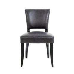 Noah Dining Chair Set of 2 - Black Leather