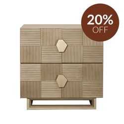 Alton Bedside Table - Large Antique Gold