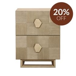 Alton Bedside Table - Small Antique Gold