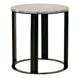 Bowie Marble Side Table - Grey -  VIC OUTLET