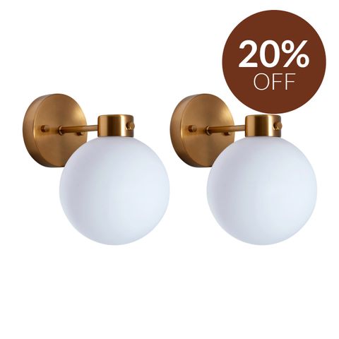 Dylan Wall Sconce Set of 2 - Brass
