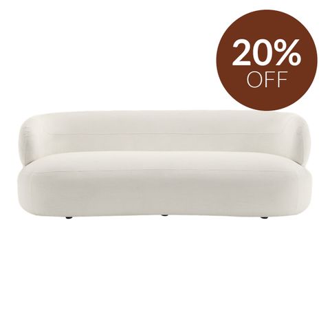 Greenwich 3 Seater Sofa - Ivory Chenille