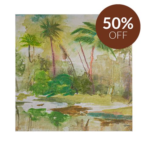 Calm Oasis Series I Enhanced Canvas Print