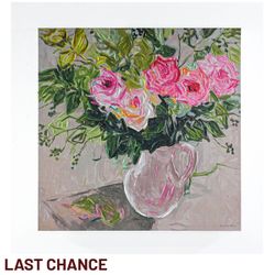 Pink Florals Enhanced Canvas Print