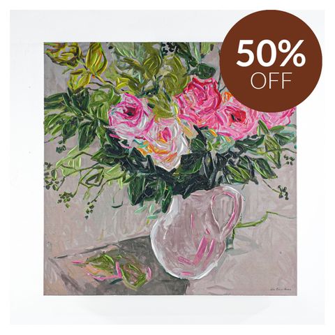 Pink Florals Enhanced Canvas Print
