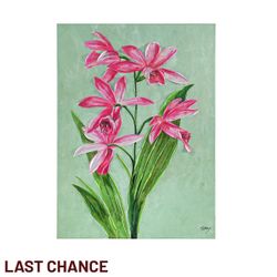 Pink Orchid Enhanced Canvas Print