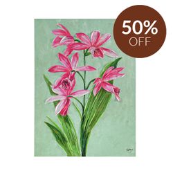 Pink Orchid Enhanced Canvas Print