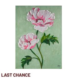 White Poppy Enhanced Canvas Print
