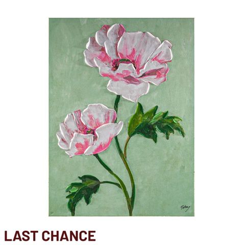 White Poppy Enhanced Canvas Print