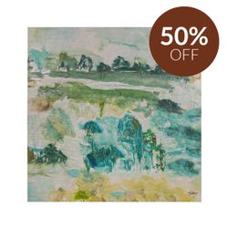 Calm Oasis Series II Enhanced Canvas Print