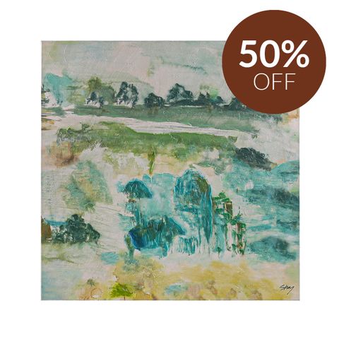Calm Oasis Series II Enhanced Canvas Print