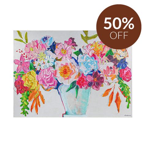Bright Florals Enhanced Canvas Print
