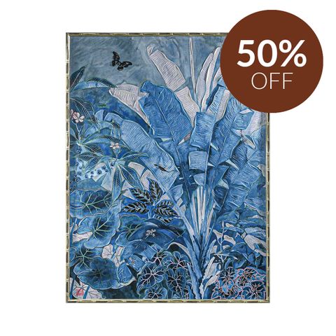 Jungle Blues Series I Enhanced Canvas Print