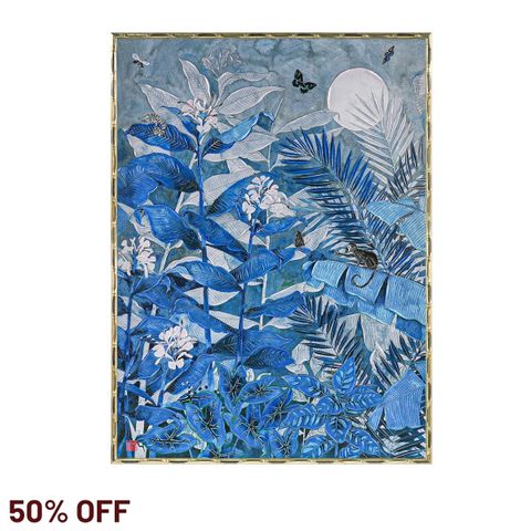 Jungle Blues Series III Enhanced Canvas Print