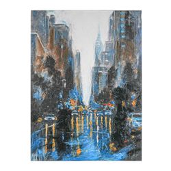 City Scape Enhanced Canvas Print