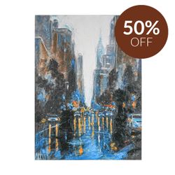 City Scape Enhanced Canvas Print
