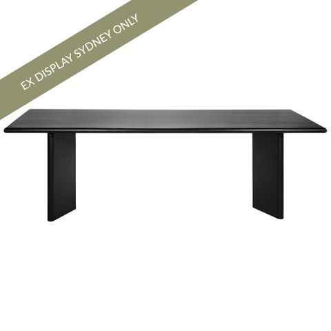 Montauk Dining Table - 2.4m Black - OUTLET NSW