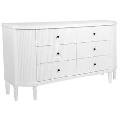 Arielle 6 Drawer Chest - White - OUTLET NSW