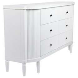 Arielle 6 Drawer Chest - White - OUTLET NSW