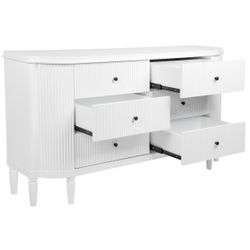 Arielle 6 Drawer Chest - White - OUTLET NSW