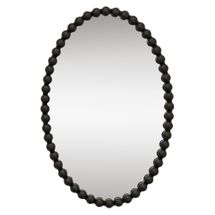 Esme Oval Wall Mirror - Black