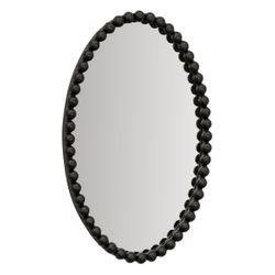 Esme Oval Wall Mirror - Black