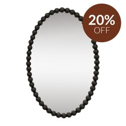 Esme Oval Wall Mirror - Black
