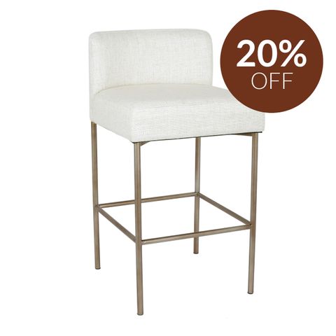 Leon Kitchen Stool - Natural Linen