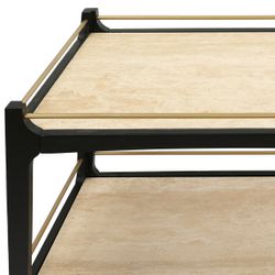 Ashley Travertine Bar Cart - Black