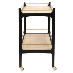 Ashley Travertine Bar Cart - Black