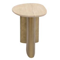 Audrey Large Side Table - Travertine