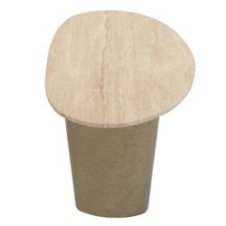 Audrey Large Side Table - Travertine