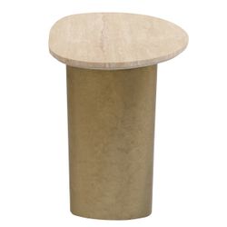 Audrey Large Side Table - Travertine