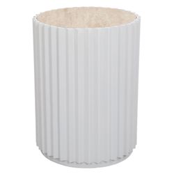 Carter Travertine Side Table - White