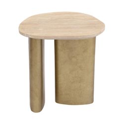 Audrey Small Side Table - Travertine