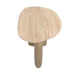 Audrey Small Side Table - Travertine