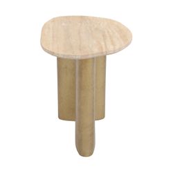 Audrey Small Side Table - Travertine