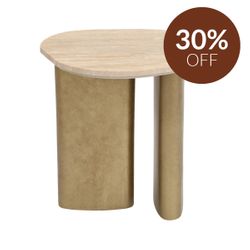 Audrey Small Side Table - Travertine