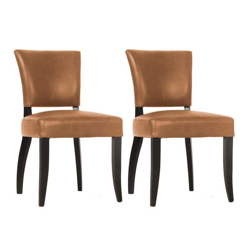 Noah Dining Chair Set of 2 - Tan Leather