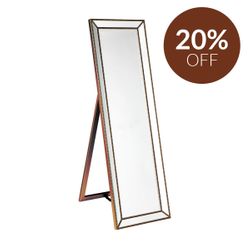 Zeta Cheval Mirror - Antique Gold