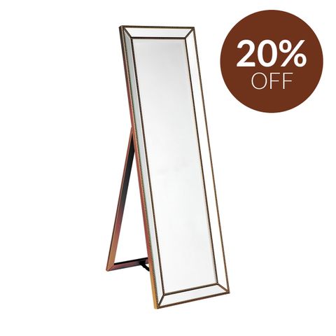 Zeta Cheval Mirror - Antique Gold