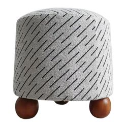 Orta Stool - Natural Jacquard