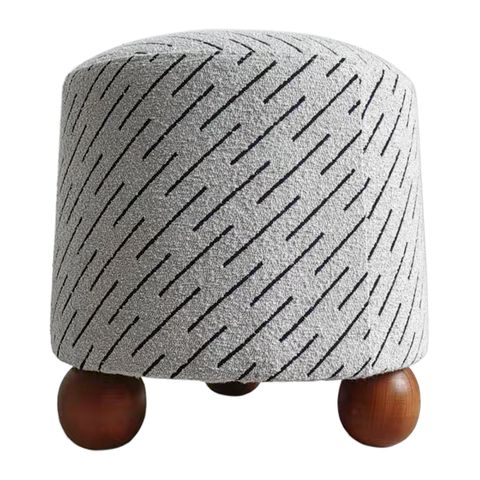 Orta Stool - Natural Jacquard